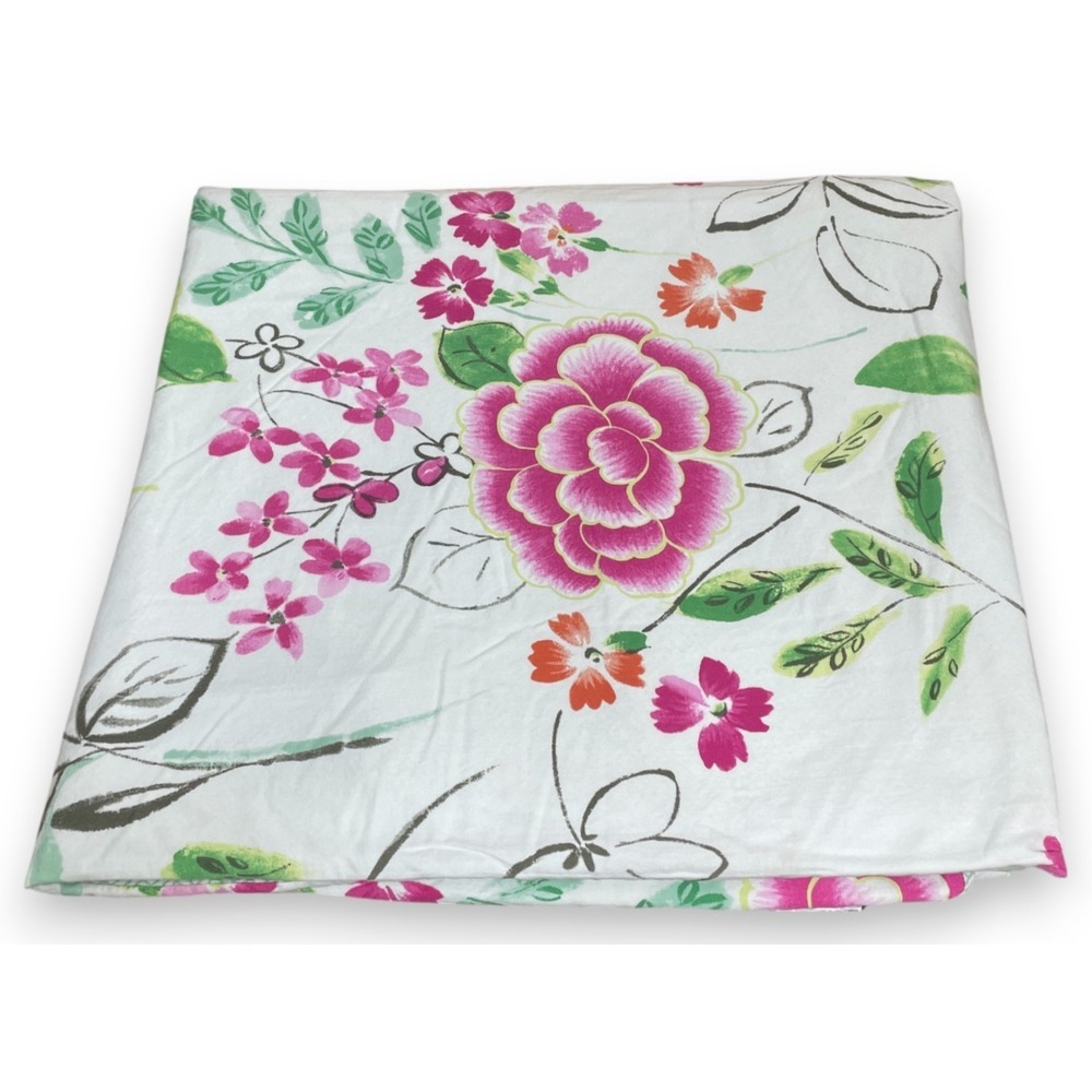 Manuel Canovas France Duvet Cover White Pink Green Full Double Queen Floral